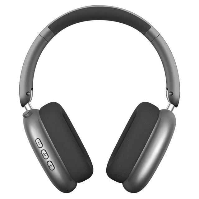 Twshouse Y01 Bluetooth Headphones over Ear Wireless, 48 Hours Listening Time with Microphone, Foldable Lightweight Design, HiFi Stereo Sound with Deep Bass, for Work, Travel, Sport Gray