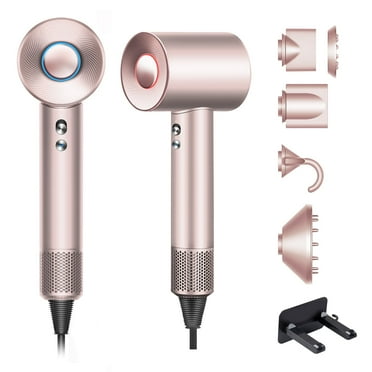 Twshouse High-Speed Hair Dryer,110,000 RPM Negative Ionic Blow Dryer Fast Drying Thermo Control Low Noise Lightweight with 5 Magnetic Nozzle for Home/Travel/Salon/Gift Pink