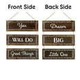 thumbnail image 1 of Tx USA Corporation 3 Panels Brown Reversible Hanging Wood Wall Sign Decor -Brown, 1 of 7