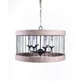 thumbnail image 1 of Tx USA Corporation Home Ceiling Decorative Torin Wood And Metal Cylinder Chandelier - Natural, 1 of 1