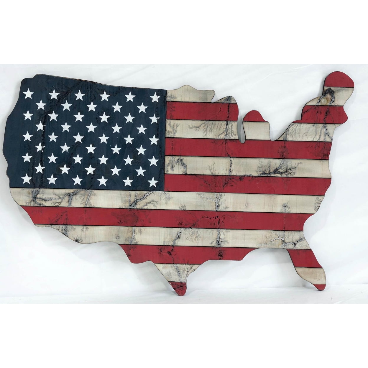 Patriotic USA Flag Wooden Wall Art Decor