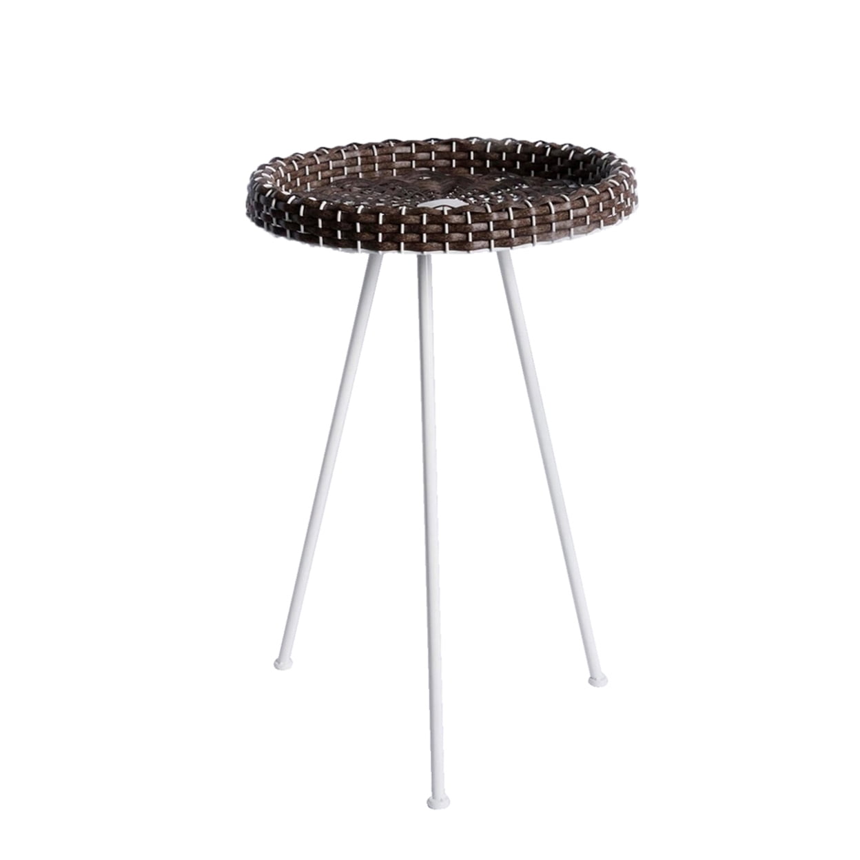 Tx USA Corporation Home Decorative Zola Resin Wicker End Table White