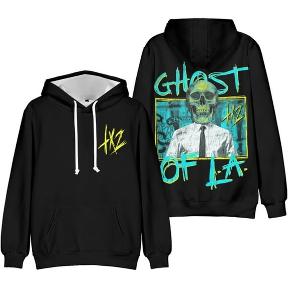 Tx2 GHOST OF LA Merch Hoodie Pockets Drawstring Unisex Hooded Sweatshirt Fashion Clothing