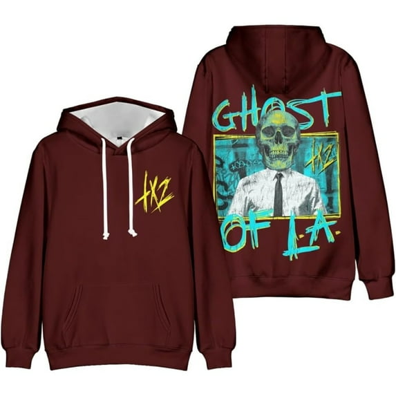 Tx2 GHOST OF LA Merch Hoodie Pockets Drawstring Unisex Hooded Sweatshirt Fashion Clothing