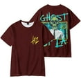 thumbnail image 1 of Tx2 GHOST OF LA Merch Short Sleeve T-shirt Unisex Fashion Crew Neck Top, 1 of 2