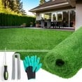 thumbnail image 1 of Roilpet Artificial Grass Outdoor Rug 8FTx5FT Synthetic Thick Lawn Astro Turf Carpet Perfect for Indoor/Outdoor Fake Grass Rug, 1 of 8