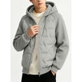 thumbnail image 1 of Txenfivo Boys Jacket with Hood, 7-17 Full Zip Warm Quilted Coat for Boys Contrast Sleeve Outerwear, 1 of 8