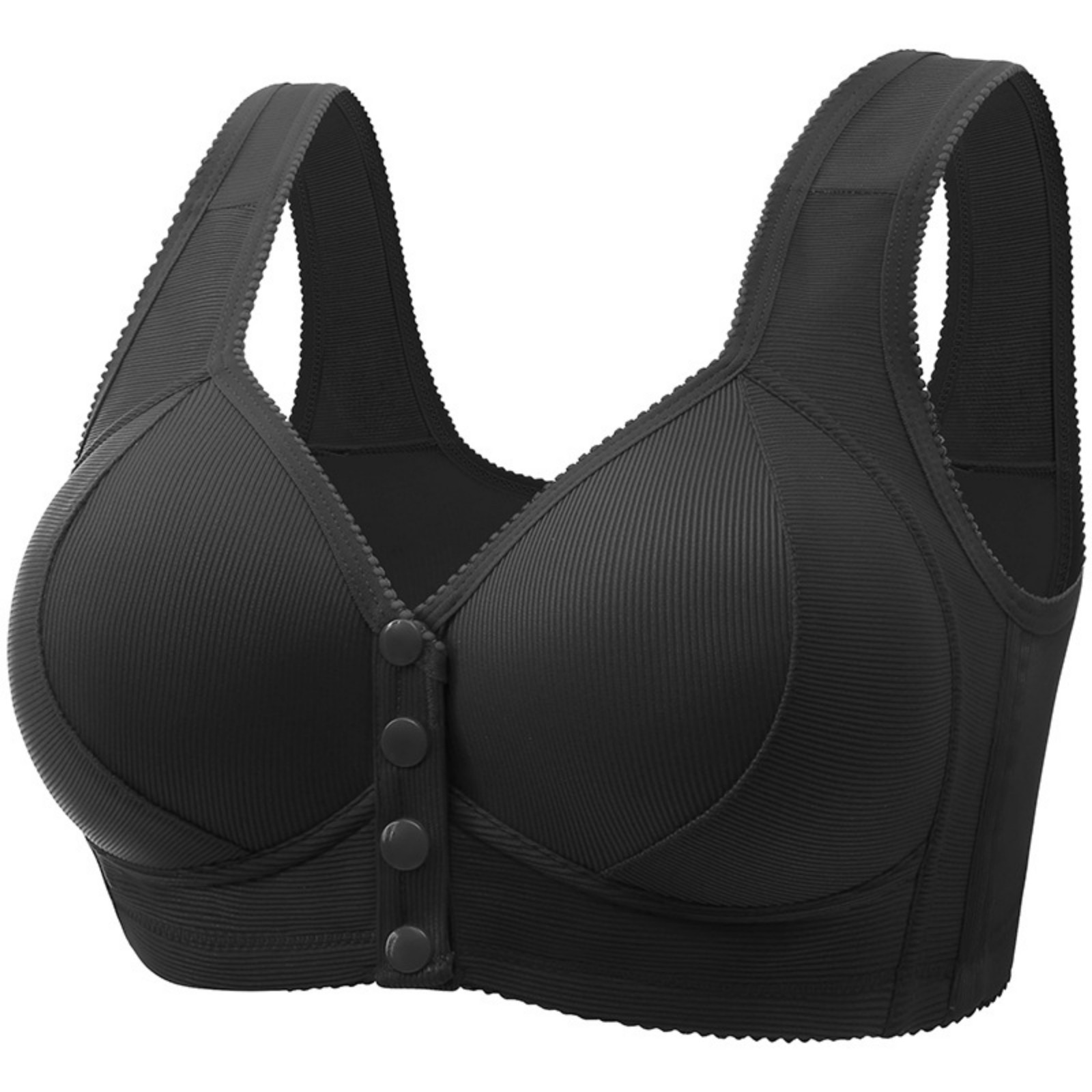 Txenfivo Bras for Women Front Closure No Underwire Bra Comfy Wide Strap Padded Push Up Bra Breathable for Everyday Comfort, 36B-46C