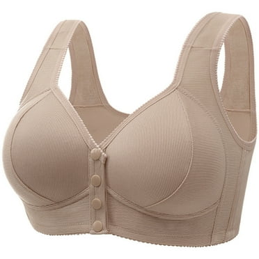 Txenfivo Bras for Women Front Closure No Underwire Bra Comfy Wide Strap Padded Push Up Bra Breathable for Everyday Comfort, 36B-46C