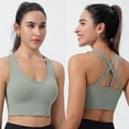 thumbnail image 1 of Txenfivo Padded Sports Bra Womens High Support Bra with Adjustable Strap Racerback, Longline Sports Bra for Workout Gym Yoga Crop Tank Top, Large Bust, 1 of 6