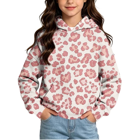 Txenfivo Girls Graphic Hoodie Pullover Fleece Long Sleeve Girls and Toddler's Cute Hooded Sweatshirt (3-14)