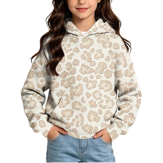 Txenfivo Girls Graphic Hoodie Pullover Fleece Long Sleeve Girls and Toddler's Cute Hooded Sweatshirt (3-14)