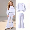 thumbnail image 1 of Txenfivo Girls Sweatsuits 2 Piece Sets with Bootcut Pants Long Sleeve Casual Outfit Matching Sets for Girl, 5-16, 1 of 9
