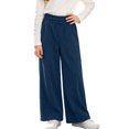 thumbnail image 1 of Txenfivo Girls Wide Leg Pants, Casual Pull-On Corduroy Elastic Waist Pants for Girls School and Everyday Wear, Sizes 5-16, 1 of 6