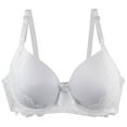 thumbnail image 1 of Txenfivo Plus Size Women's Smooth Full Coverage Underwire T-Shirt Bra Lightly Lined Lace Everyday Comfort Bra, Non Padded, 36DD-52DD/E, 1 of 4