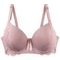thumbnail image 1 of Txenfivo Plus Size Women's Smooth Full Coverage Underwire T-Shirt Bra Lightly Lined Lace Everyday Comfort Bra, Non Padded, 36DD-52DD/E, 1 of 6