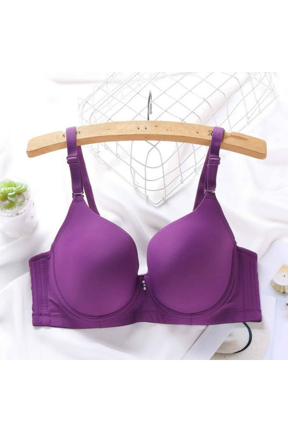 Womens Lightly Padded Underwire T-Shirt Bra Full Coverage Supportive Bras for Comfort Daily Wear, Adjustable Spaghetti Strap, 34B-44D