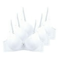 thumbnail image 1 of Txenfivo Women's Full Coverage Underwire Push Up Bra, Lightly Lined Smooth T-Shirt Bra for Comfort, Plus Size Bras Available, 3 Pack, 46D, 1 of 4