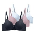 thumbnail image 1 of Txenfivo Women's Full Coverage Underwire Push Up Bra, Lightly Lined Smooth T-Shirt Bra for Comfort, Plus Size Bras Available, 3 Pack, 48D, 1 of 4