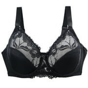 Txenfivo Womens Full Cup Bra Plus Size Full Figure Unpadded Bras Lace Bras Mesh Bralette Non Padded Comfortable Everyday Bra for Women, 36DD-46DDD