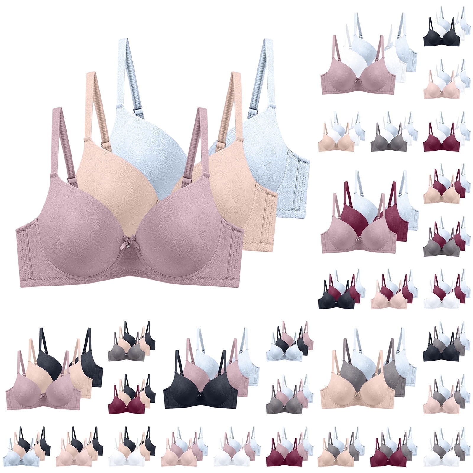Txenfivo Women's Underwire T-Shirt Bra , Lightly Lined, Full Coverage ...