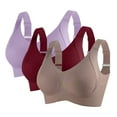 thumbnail image 1 of Txenfivo Women's Wireless Bras with Side Support Full Coverage Push Up Padded Bralettes Seamless T-Shirt Bra for Women Daily Comfort, 3-pack, 34B-44C, 1 of 8