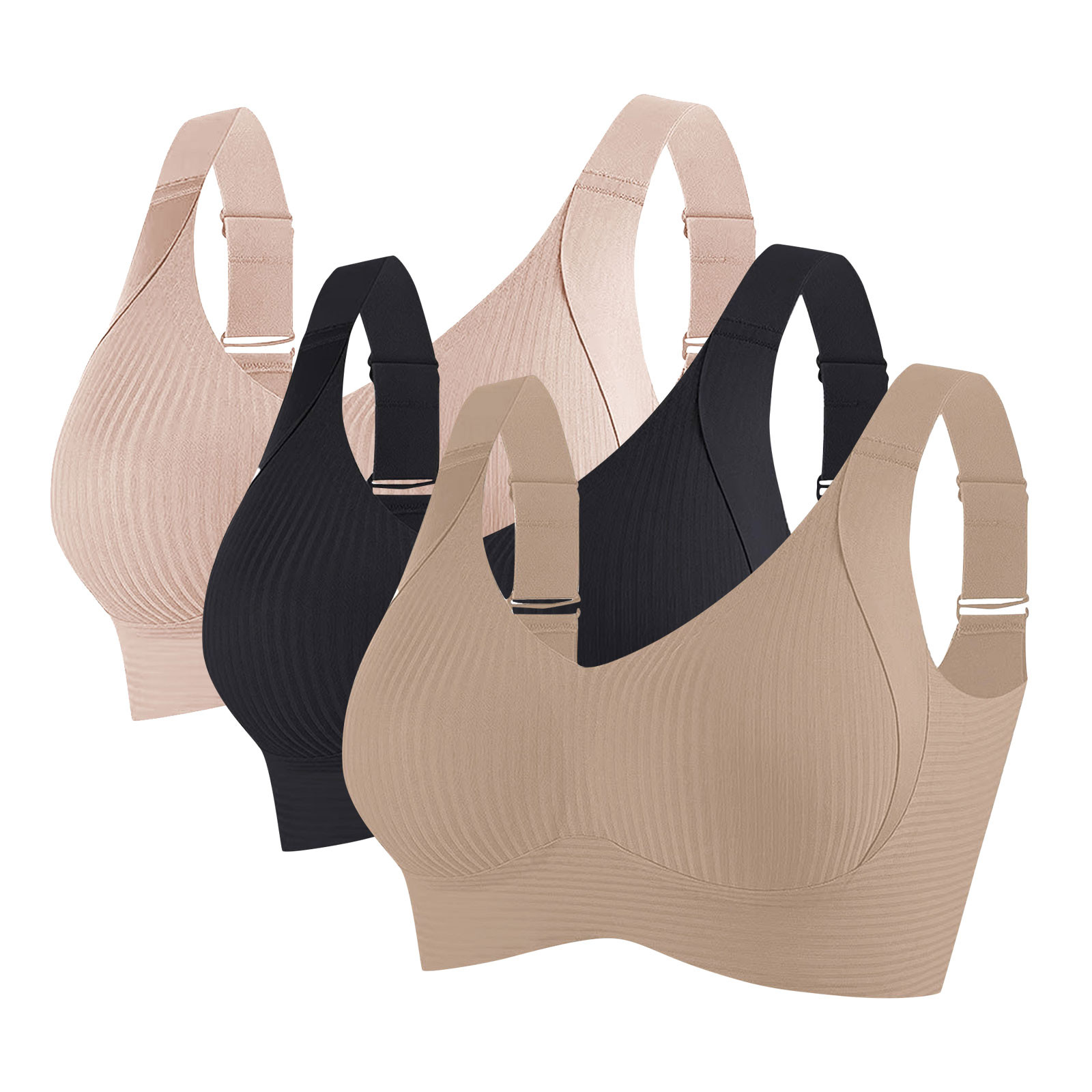 Txenfivo Women s Wireless Bras With Side Support Full Coverage Push Up Txenfivo Women s Wireless Bras With Side Support Full Coverage Push Up