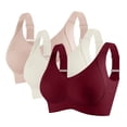 thumbnail image 1 of Txenfivo Women's Wireless Bras with Side Support Full Coverage Push Up Padded Bralettes Seamless T-Shirt Bra for Women Daily Comfort, 3-pack, 34B-44C, 1 of 8