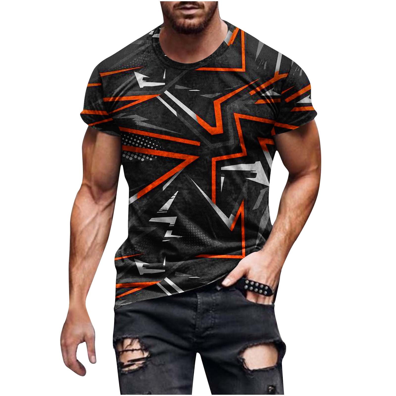 Txeol 3D Printed T Shirts for Men,Mens Big and Tall Graphic Tshirts,Men