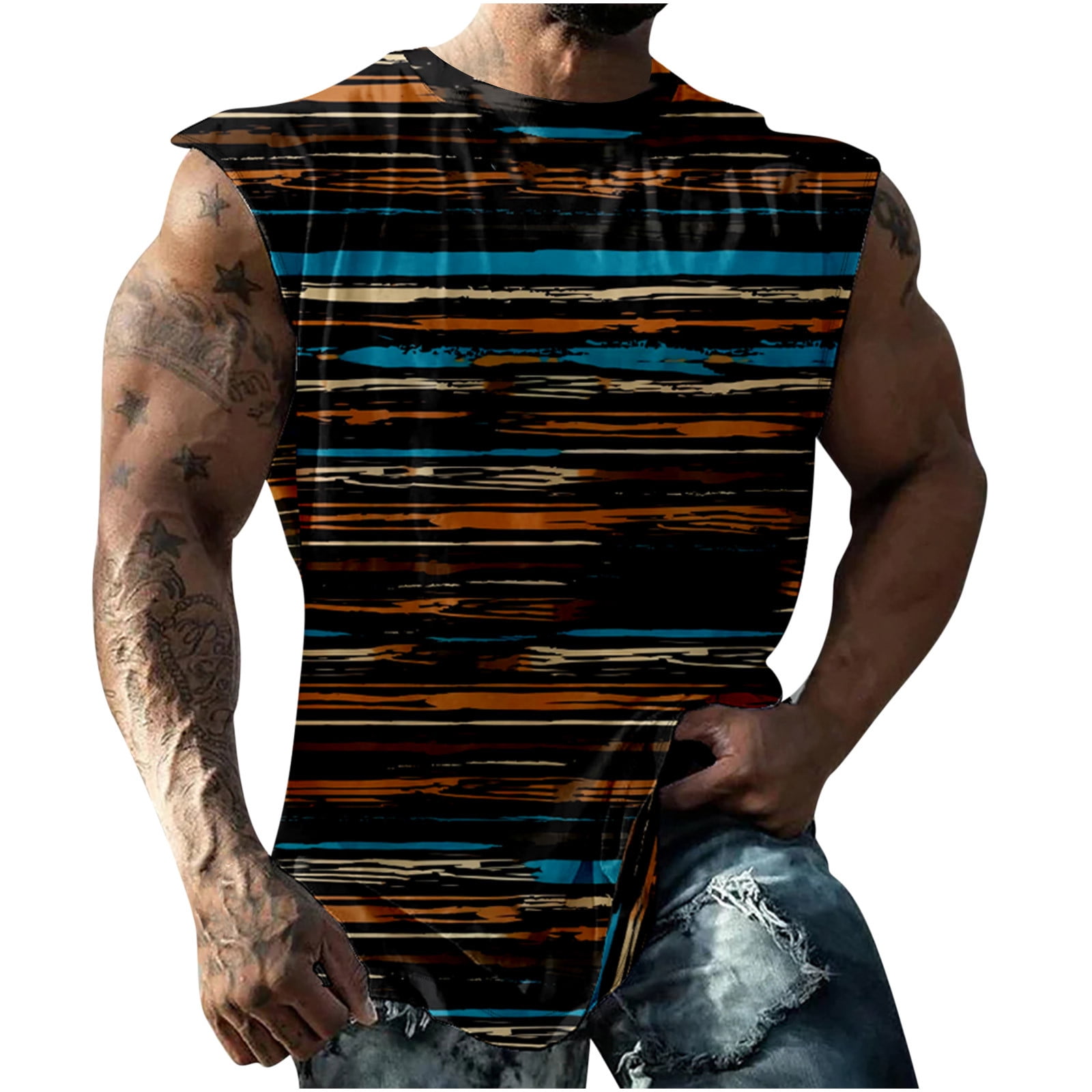 Txeol Fitted Tank Tops for Men,Men's Workout Tank Tops Graphic Tees