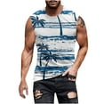 thumbnail image 1 of Txeol Hawaiian Print Tank Top for Men 2024,Men Tank Tops Beach Palm Tree Shirt Big and Tall Vintage Graphic Sleeveless T-Shirt Muscle Tees Shirts Streetwear Top White XXXXL, 1 of 5