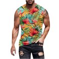 thumbnail image 1 of Txeol Hawaiian Print Tank Top for Men 2024,Men Tank Tops Beach Palm Tree Shirt Big and Tall Vintage Graphic Sleeveless T-Shirt Muscle Tees Shirts Streetwear Top Red M, 1 of 5