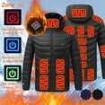 thumbnail image 1 of Txeol Heated Jacket for Men with 4 Heating Control 19 Heating Zones USB Rechargeable Heated Coats Winter Zipper Heating Jackets Battery Not Included,Black,XXXL, 1 of 8