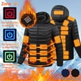 thumbnail image 1 of Txeol Heated Jackets Men Winter Outdoor Rechargeable with USB Charing Heated Jacket Skiing Warm Hooded Heated Clothing,Black,XXXL, 1 of 8