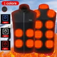 thumbnail image 1 of Txeol Heated Vest for Men with 3 Control 13 Heating Zones USB Rechargeable Heated Coats Winter Zipper Heating Jackets Battery Not Included,Black,L, 1 of 9