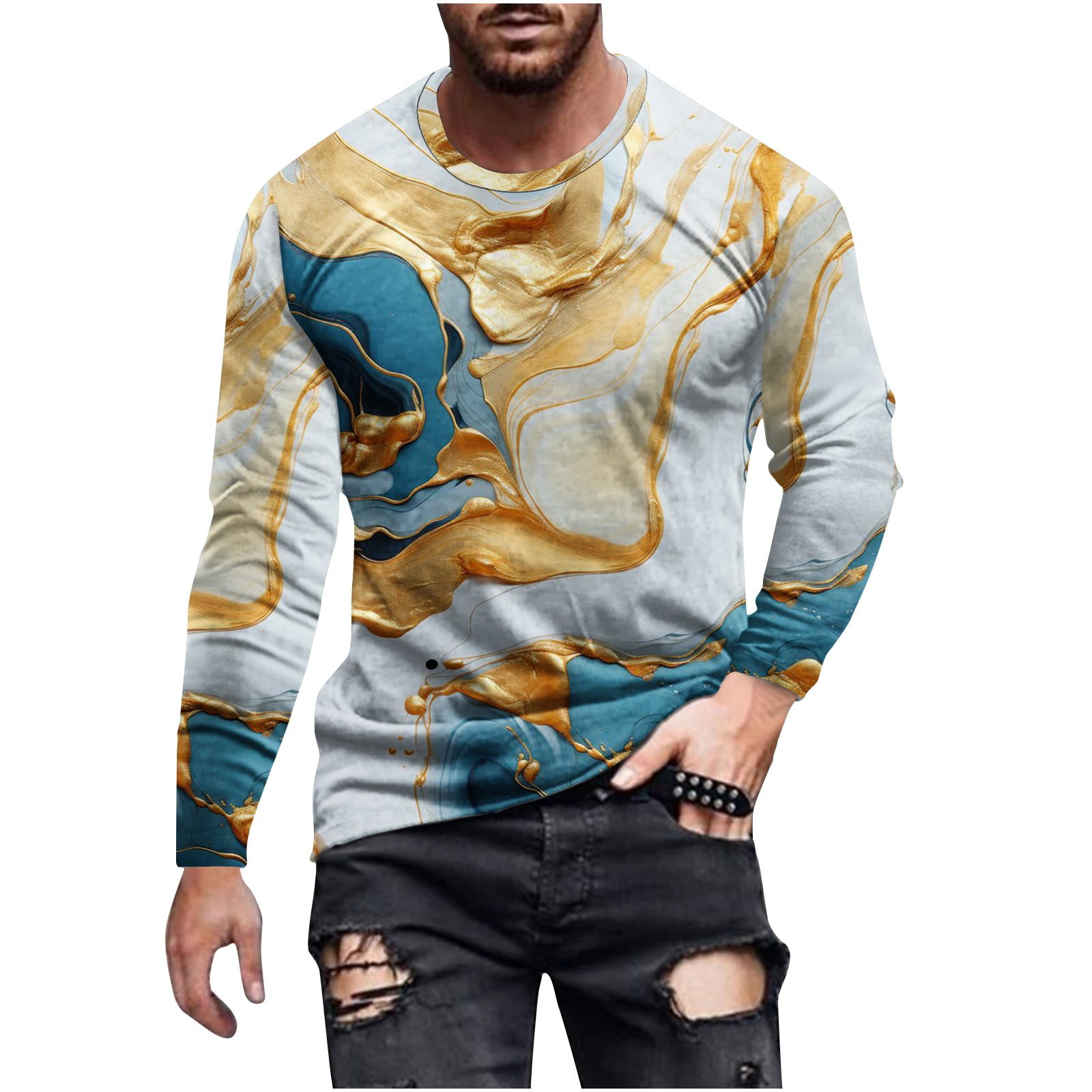 Txeol Men's 3D Print T Shirt,Big and Tall Graphic Tshirts Shirts for