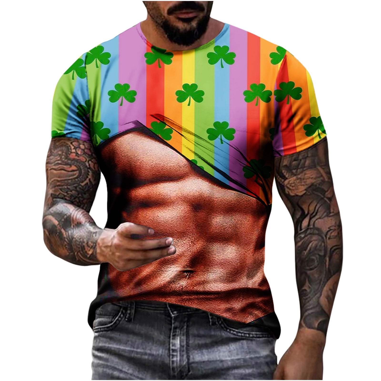 Txeol Men's Big and Tall Graphic Tshirts,Mens St Patricks Day Shirt
