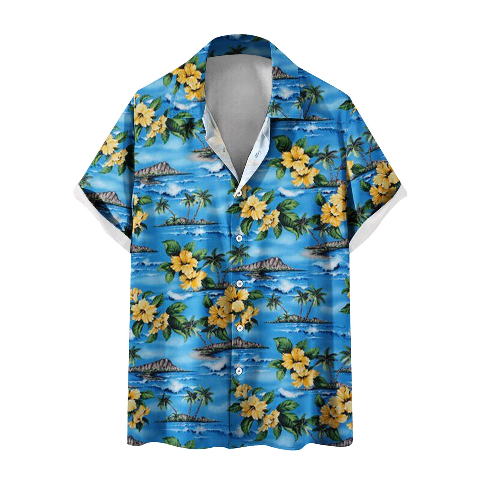 Men’s Hawaiian Shirt – Short Sleeve Aloha Beach Shirt With Yellow Rubber Duck Print, Quick-Dry & Lightweight – Multicolor, X-Large - View #2