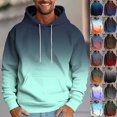thumbnail image 1 of Txeol Men's Graphic Print Hoodies Long Sleeve Gradient Sweatshirts with Pocket Outdoor Athletic Drawstring Pullover,Dark Gray,XXL, 1 of 6