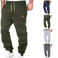 thumbnail image 1 of Txeol Men's Heavyweight Cargo Sweatpants Stretch Elastic Waist Drawstring Sweat Pants Workout Jogger Pants with Pockets,Army Green,S, 1 of 7