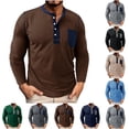 thumbnail image 1 of Txeol Men's Henley Shirts Raglan Long Sleeve Casual Slim Fit Cotton T-Shirts Workout Pullover Tops with Pocket,Dark Gray,XXXL, 1 of 7