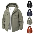 thumbnail image 1 of Txeol Men's Lightweight Windbreaker Jacket Casual Outdoor Active Hooded Jackets Windproof Zip Up Coats with Pockets,Black,XXL, 1 of 9