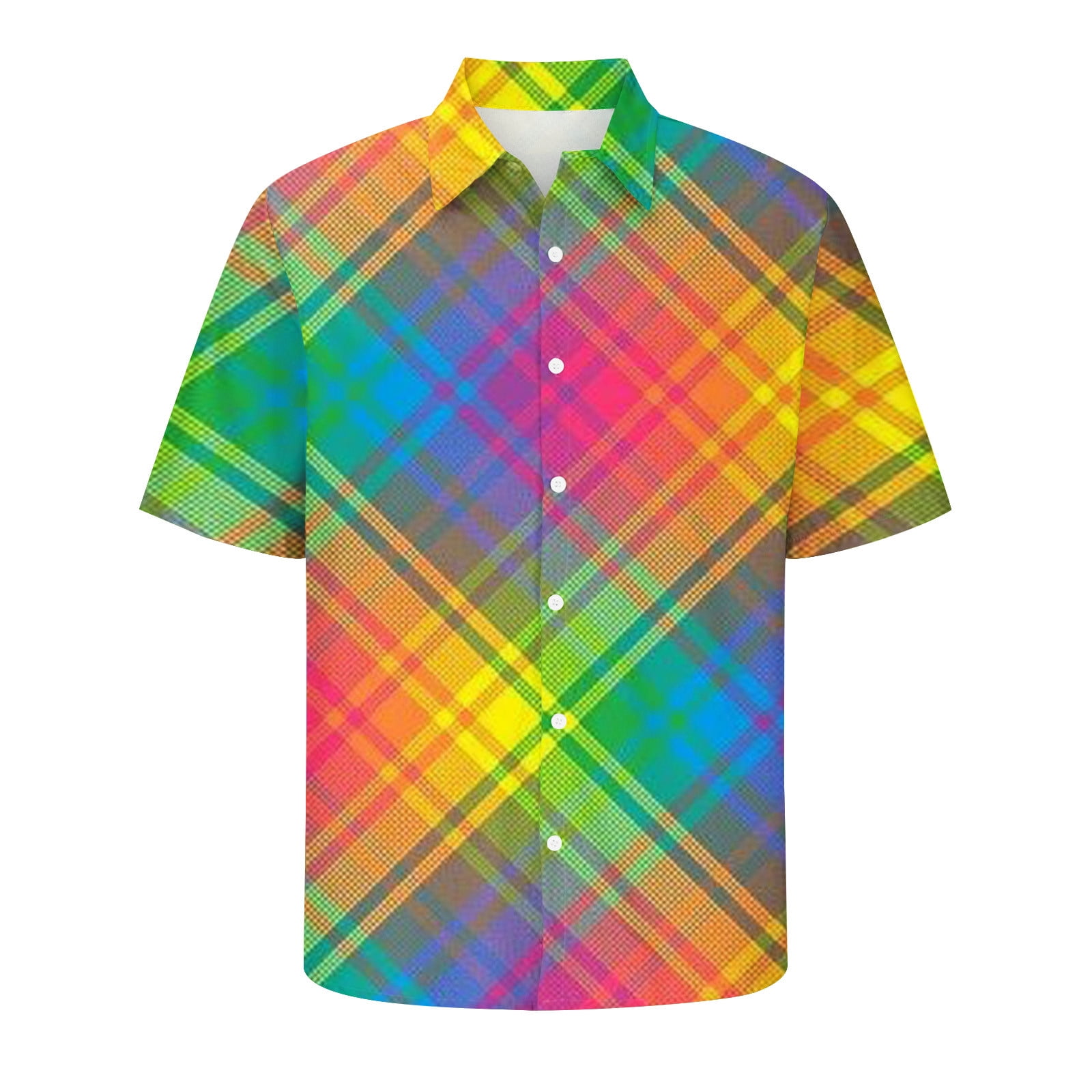 Txeol Men's Novelty Hawaiian Shirts,Mens Short Sleeve Shirt Colorful Casual Button Down Shirt