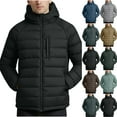 thumbnail image 1 of Txeol Men's Packable Down Jacket Lightweight Zip Up Puffer Jackets Winter Thermal Warm Hooded Coats with Pockets,Gray,XXL, 1 of 9