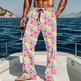 thumbnail image 1 of Txeol Men's Pajama Pants Love Heart Print Plaid Bottoms with Pockets Lightweight Straight Leg Drawstring Waist Lounge Pants,Multicolor,M, 1 of 10