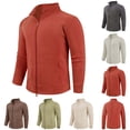 thumbnail image 1 of Txeol Men's Polar Fleece Jacket Lightweight Full Zip Fall Winter Athletic Jackets Stylish Casual Warm Coat Outerwear 2025,Red,XXXL, 1 of 8