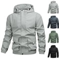 thumbnail image 1 of Txeol Men's Rain Jackets with Hood Lightweight Waterproof Windbreaker Zip Up Outdoor Running Hiking Cycling Jackets,Black,M, 1 of 3