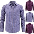 thumbnail image 1 of Txeol Men's Slim Fit Long Sleeve Button Down Shirt Business Casual Dress Shirts with Pocket Plaid Tops Christmas Gifts,Blue,L, 1 of 6
