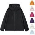 thumbnail image 1 of Txeol Men's Waterproof Windproof Raincoat Fleece Lined Long Sleeve Hooded Jackets Outdoor Hiking Athletic Hoodies with Pockets,Orange XXL, 1 of 10
