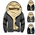 thumbnail image 1 of Txeol Men's Winter Sherpa Lined Hoodie Zip Up Sweatshirt Heavyweight Warm Fleece Jacket with Pockets,Black,XXL, 1 of 9